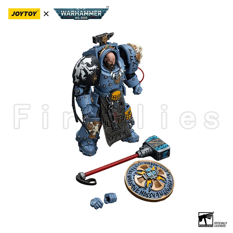 1/18 JOYTOY Action Figure 40K Space Wolves Arjac Rockfist Anime Model Toy - Image 5