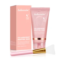 Collagen - Infused Facial Mask & Brush Set for Radiant, Moisturized Skin (And brush)