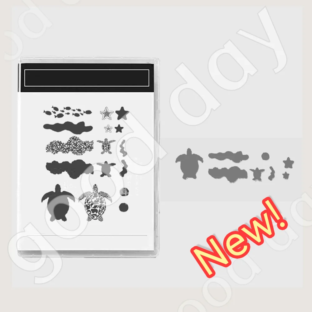 

2022-2023 New Sea Turtle Starfish Cutting Dies Stamps Scrapbook Diary Decoration Embossing Template Diy Greeting Card Handmade