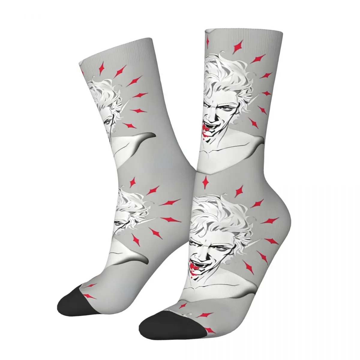 Divertente Pazzo Astarion Bg3 Calzino Per Uomo Hip Hop Harajuku Baldurs Gate 3 Happy Seamless Pattern Stampato Boys Crew Sock Regalo Novità