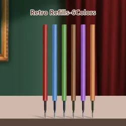 Vibrant 6 - Color Gel Pen Set - Smooth Writing Ballpoint Pens for School & Office Supplies (Retro - Refill)