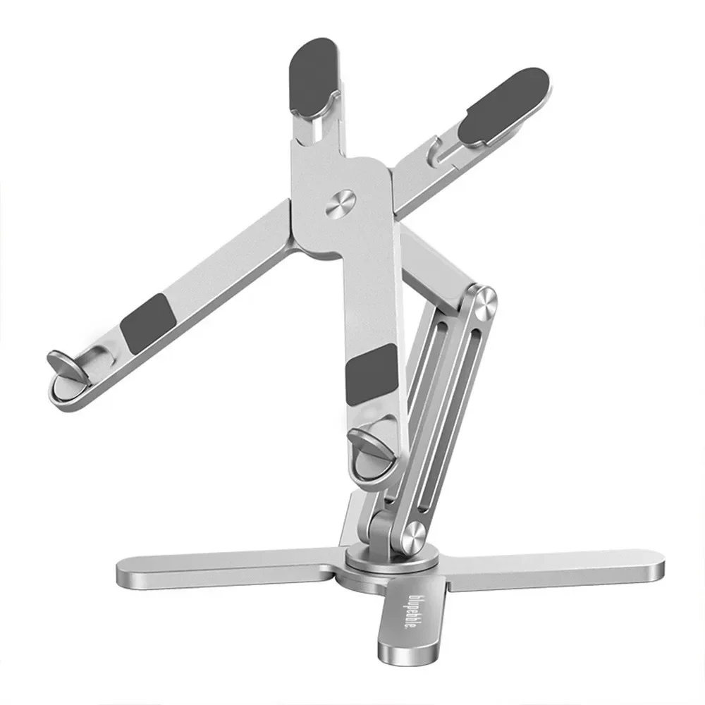 알루미늄 합금 N86 노트북 스탠드 360 °   회전식 X형 컴퓨터 스탠드 노트북 홀더 조절 가능한 높이 사무용품