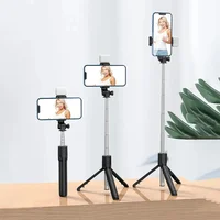 Blue-tooth Selfie Stick Tripod Holder With Remote Shutter Fill Light Extendable Wireless Remote Retractable Phone Stand - Image 5