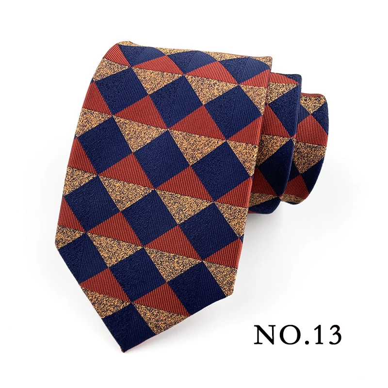 Luxus 8CM Herren Krawatte Krawatte Polka Dot Plaid Krawatten Für Mann Bräutigam Trauzeuge Jacquard Gewebt Ascot Formale Business party Zubehör – Detail 18