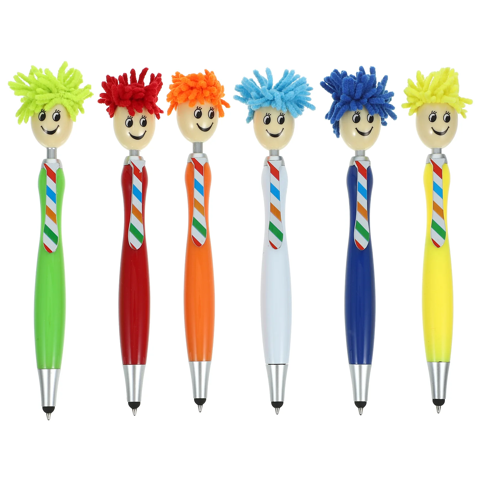 

Plush Hair Face Expression Pattern Durable Cartoon Writing Tools Ballpoint Pen Writing Pen for School Students