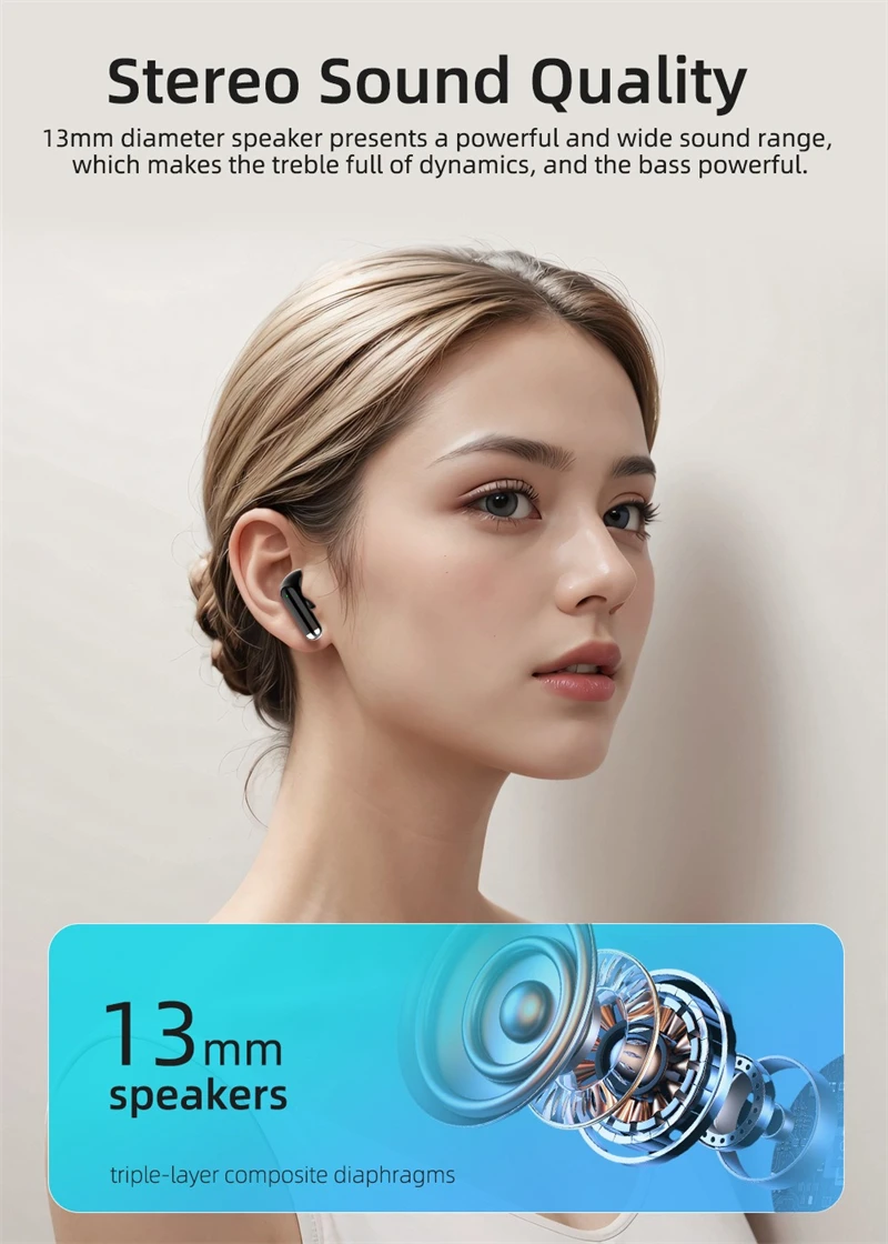 Description Picture 2 of itemAir 6 Bluetooth Headphones Pro Tws Earphones Bluetooth Wireless Bluetooth Headset Pods EarPods Wireless Headphones Pro 6 Earbuds
