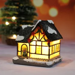Festive LED Night Light: Luminous Micro Landscape House Ornament and Creative Children's Gift (D House)