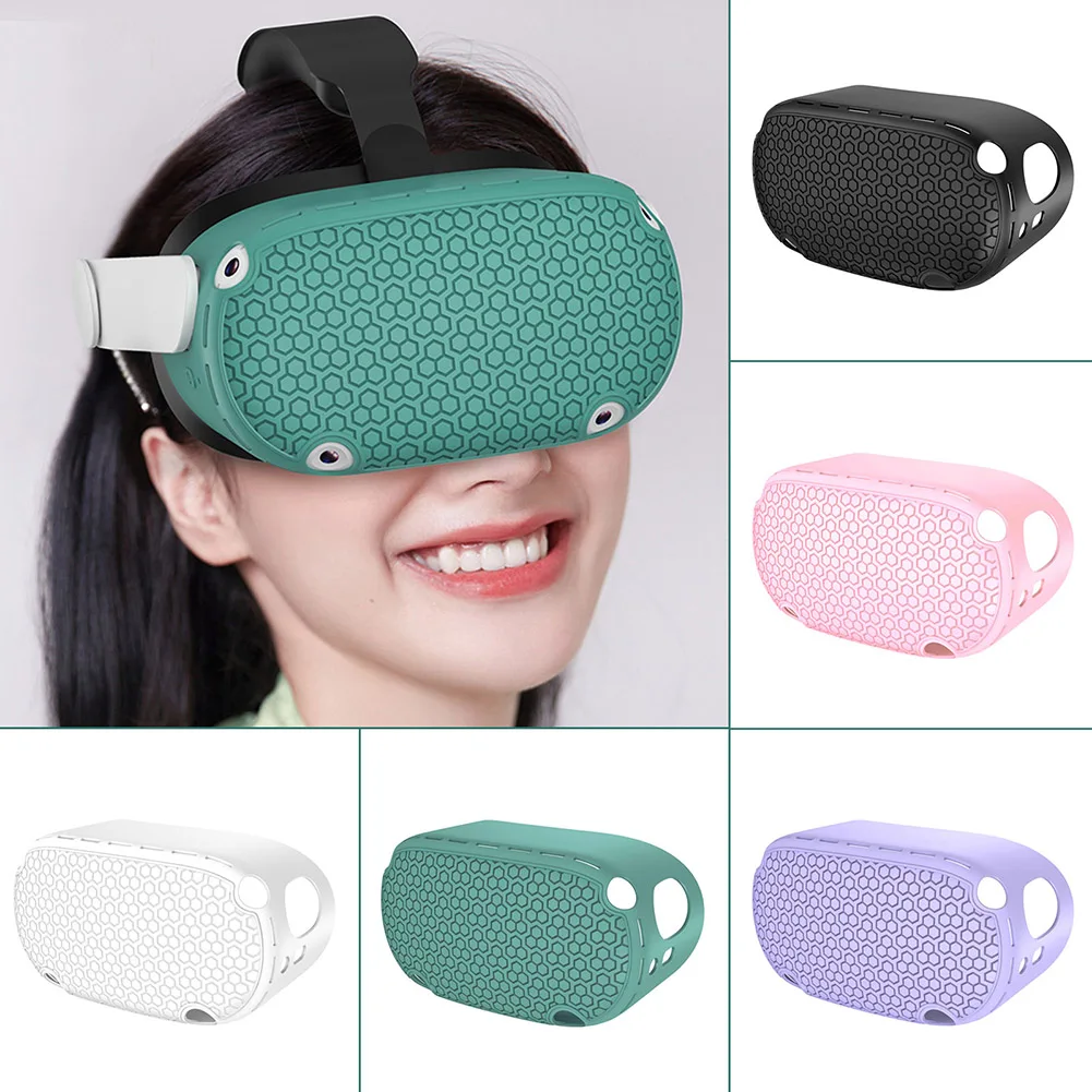 Honeycombs Pattern Silicone Cover For Oculus-Quest 2 Dust-proof VRs Controller Skin Cover For VRs Equipment