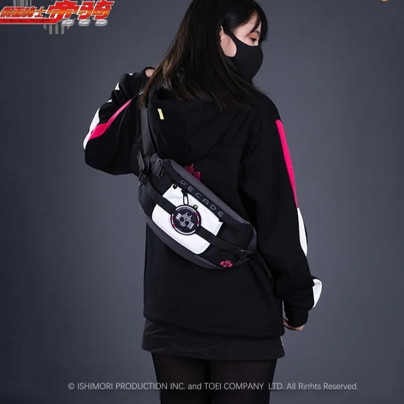 

Оригинальная нагрудная сумка с мотивом аниме Kamen Rider, креативный трендовый ремень Impress Design для мальчиков и девочек, модная сумка через плечо с металлической застежкой