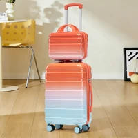 Ensemble de bagages PC rouge 14"/20" 2 pièces avec serrure à combinaison 4