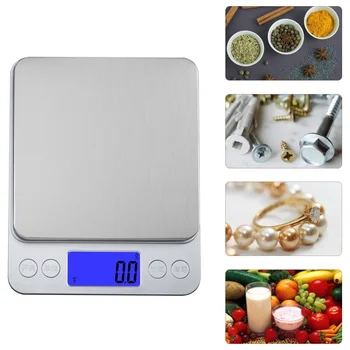 인기있는 휴대용 미니 전자 저울, 홈 포켓 디지털 저울, 500g, 2kg, 3kg