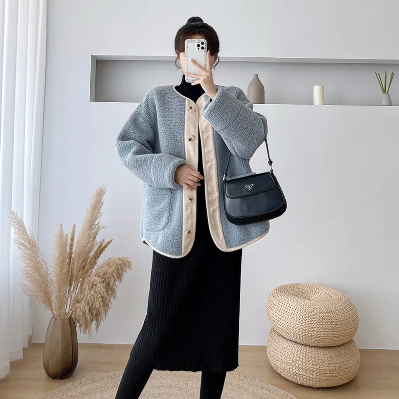 Artificial-fur Winter Jacket Maternity Pregnant Women Clothing Pregnancy Coat Artificial-Fleece Jackets Thick Coat Female Warm