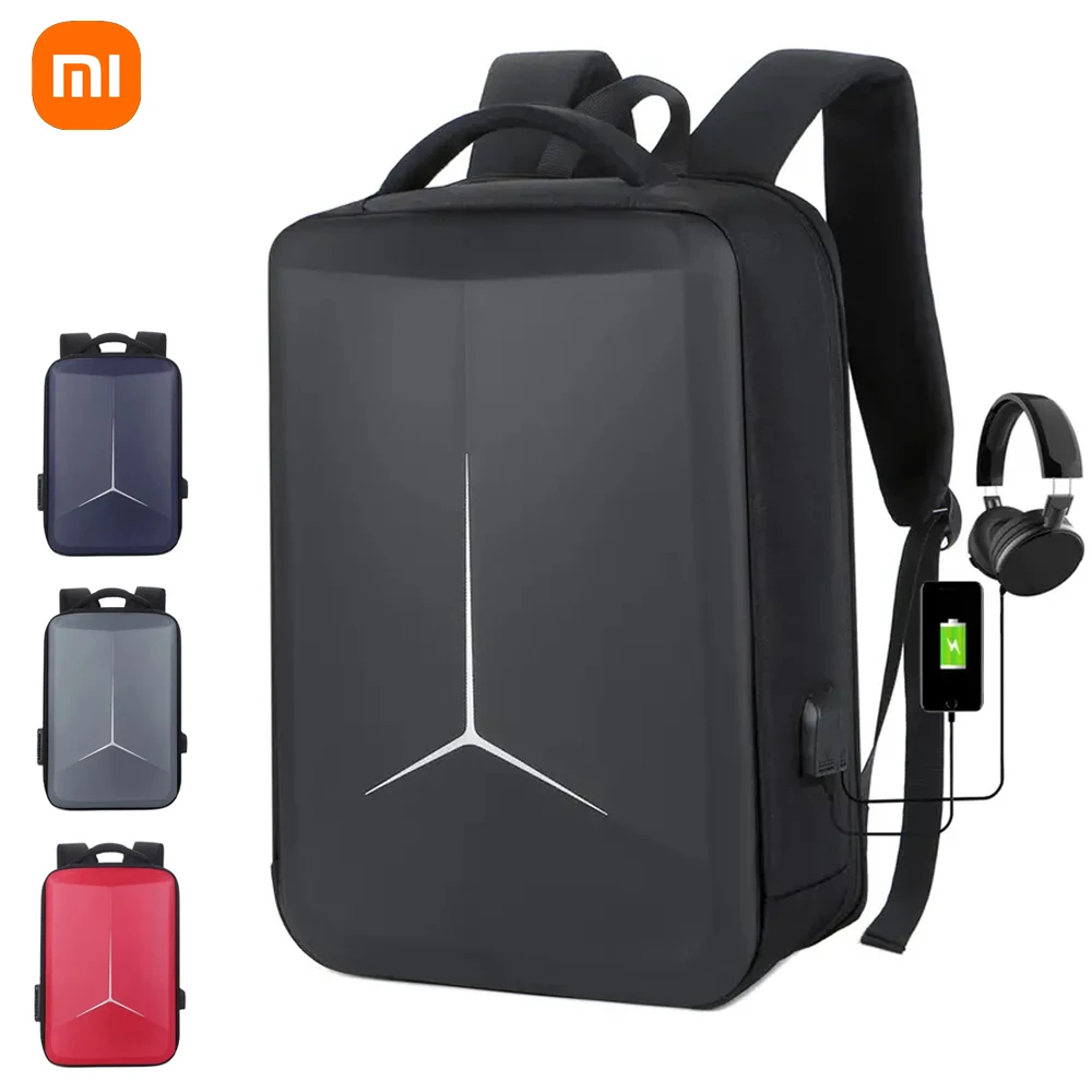 

Xiaomi Backpack Modern Simple 17" Hard Case Laptop Backpacks Men Business Mochila Women 16" Computer Bag Waterproof Shoulder Bag