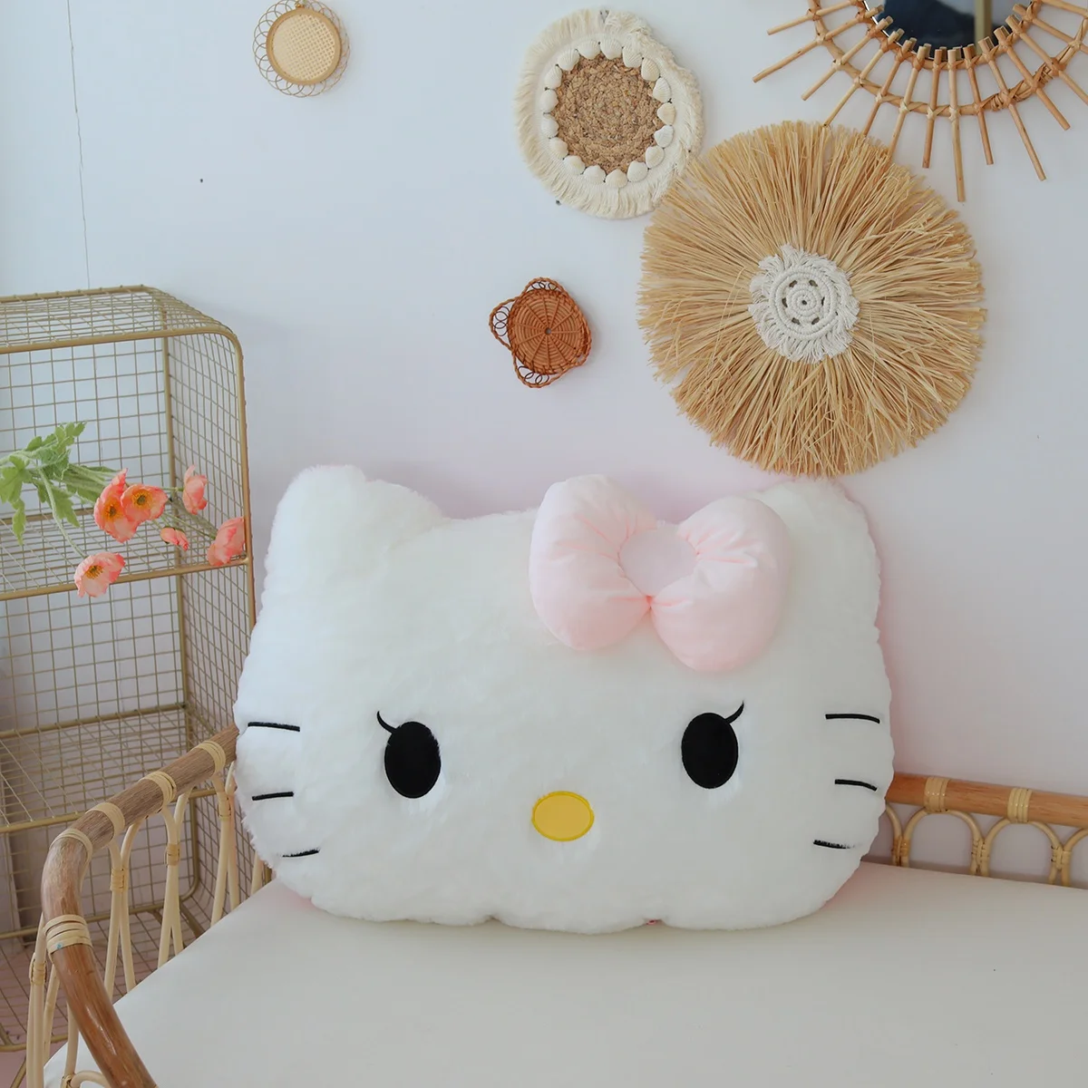 Big Size Sanrio Hello Kitty Plush Toy Sanrio Stuffed Anime Kitty Cat Plushies Doll Hug Pillow Sofa Bed Back Plushies Xmas Gifts
