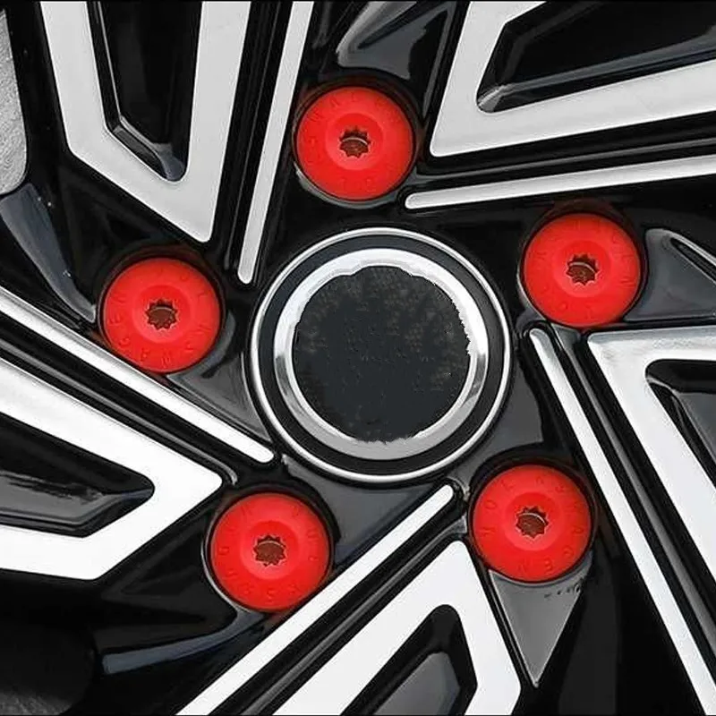 Wheel Hub Caps 20pcs 17mm Wheel Lug Nut Bolt Cap Covers With Removal Tool For VW Beetle Audi Skoda Black Exterior Protection motorcycle screw cover tire screw cap wheel hub covers