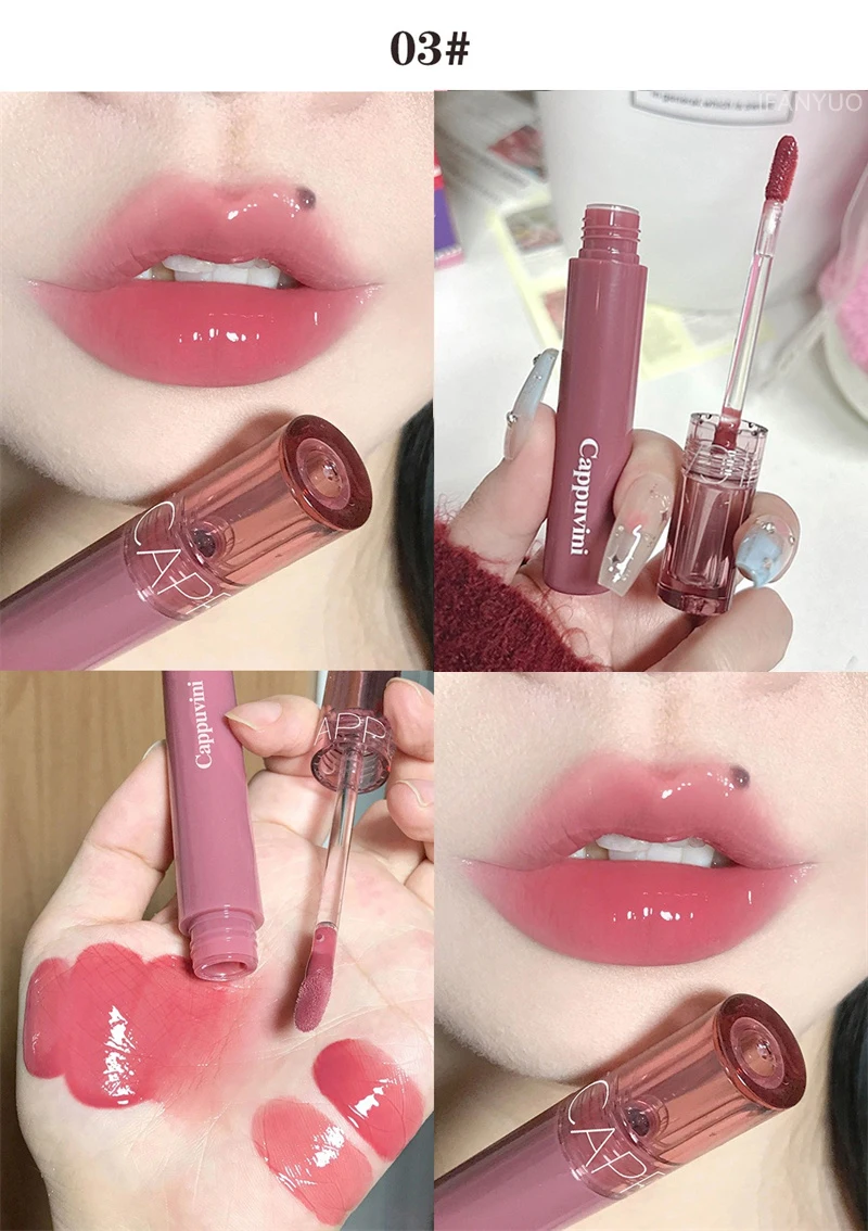 Waterproof Jelly Lip Glaze Moisturising Glossy Tint Lip Makeup_voghion.com