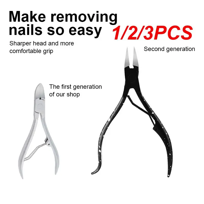 

1/2/3PCS Black Toenail Ingrown Nail Art Cuticle Nipper Clipper Edge Cutter Manicure Scissor Plier Tool Pedicure Dead Skin