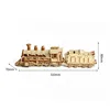 DIY 3D Wooden Puzzle Small Train Model Building Block Jigsaw Assembly Kits Educational Toy for Children Adults Decoration Gift 6