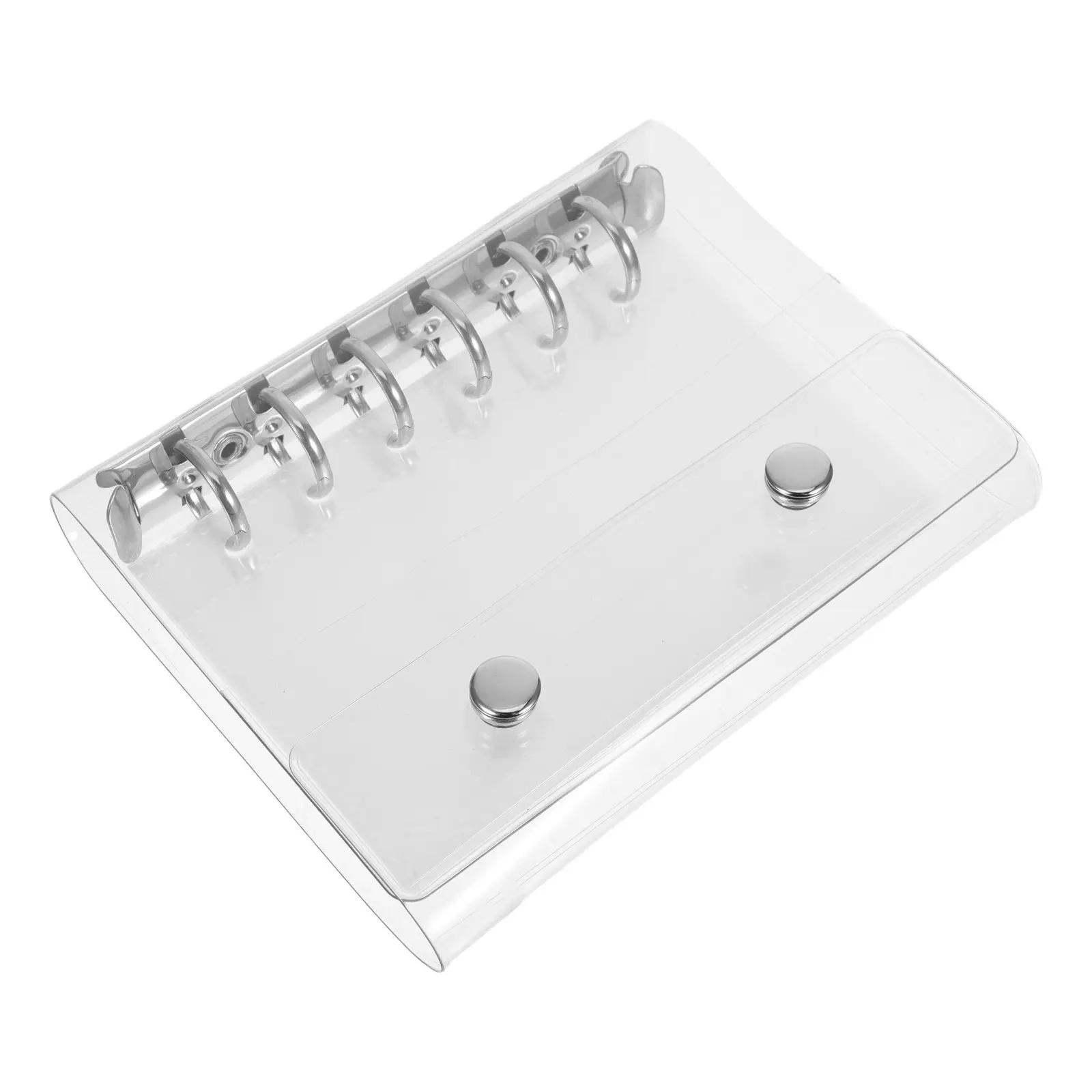 A7 PVC 소프트 바인더 커버 투명 6링 스냅 잠금 루즈리프 노트북 오거나이저 저널 플래너 PVC 노트