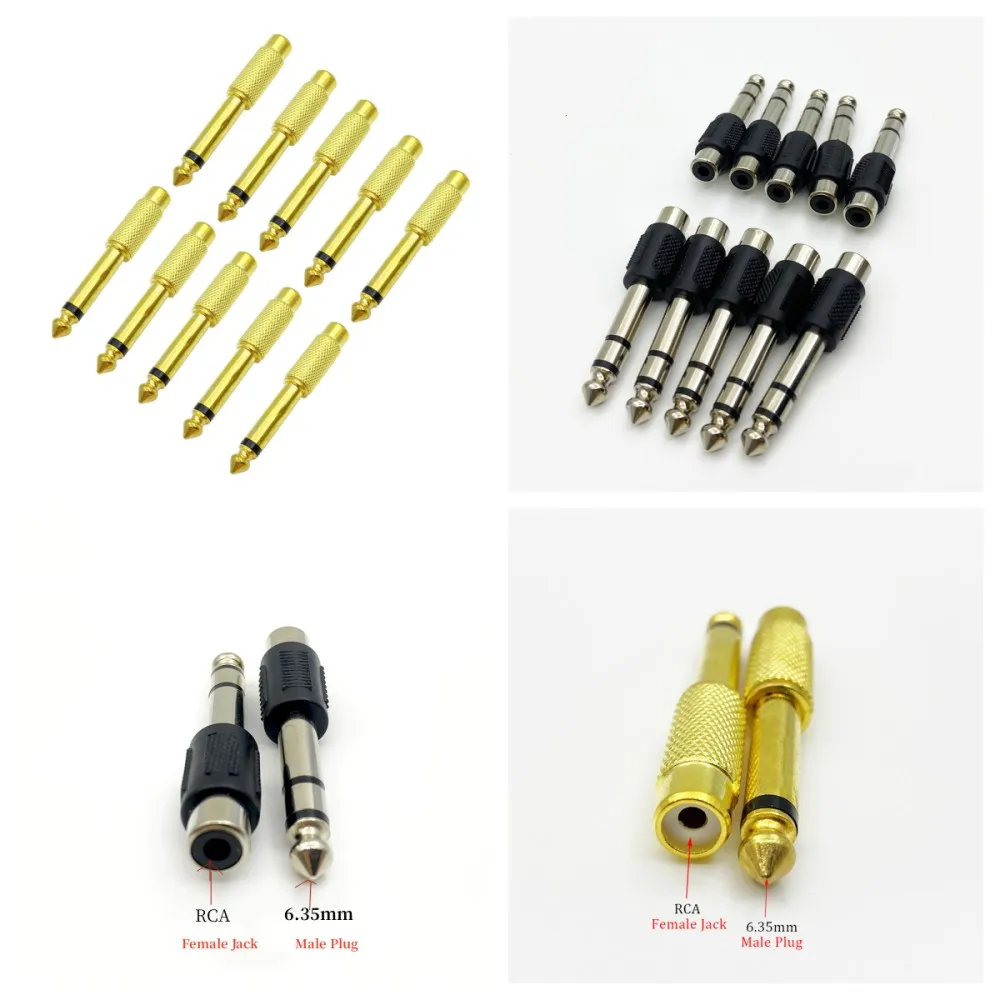 4 Pcs Headphone Jack Adapter, 3.5mm To 6.35mm Audio Jack & 6.35mm To 3