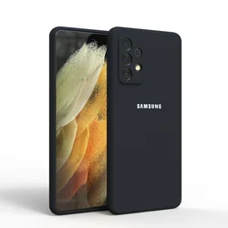 Silky Silicone Soft - Touch Back Protective Case - A14 (Black)