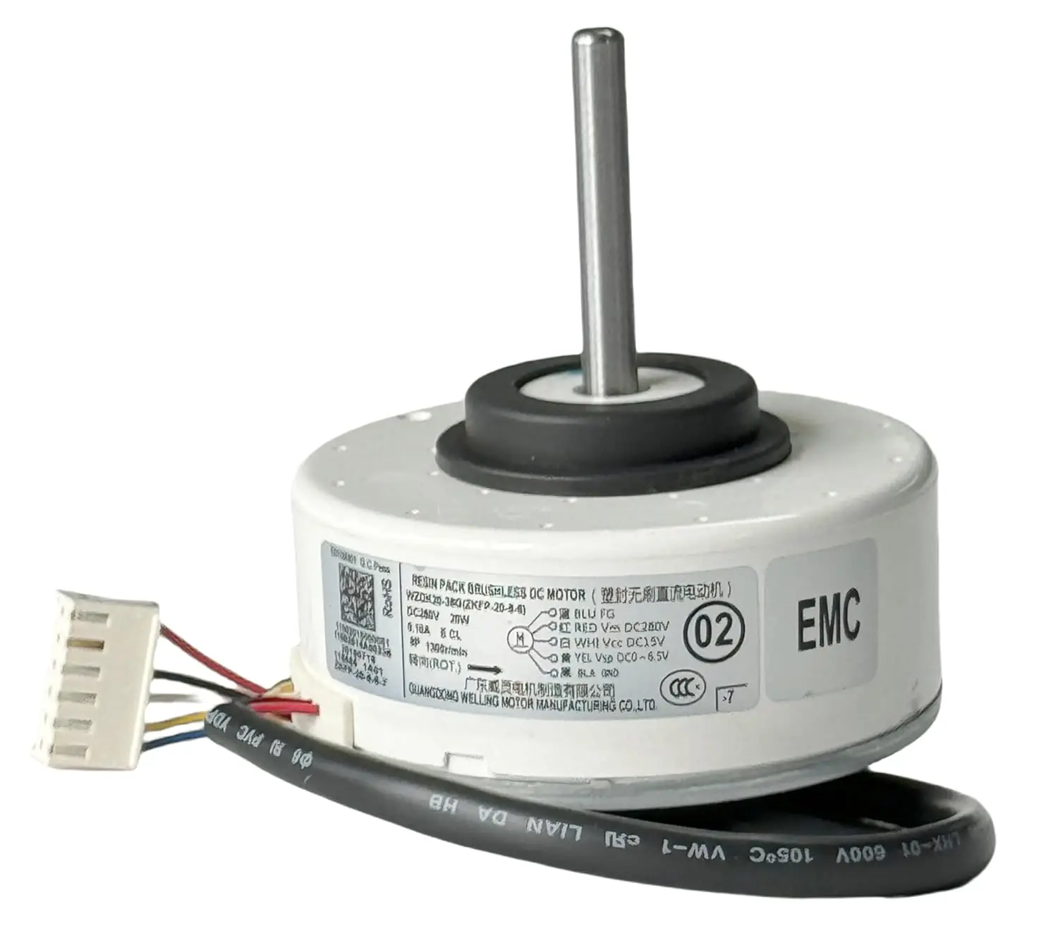 Air Conditioning Motor WZDK20-38G (ZKFP-20-8-6) DC Brushless Fan Motor, 20W Inverter Air Conditioner Brushless DC Motor