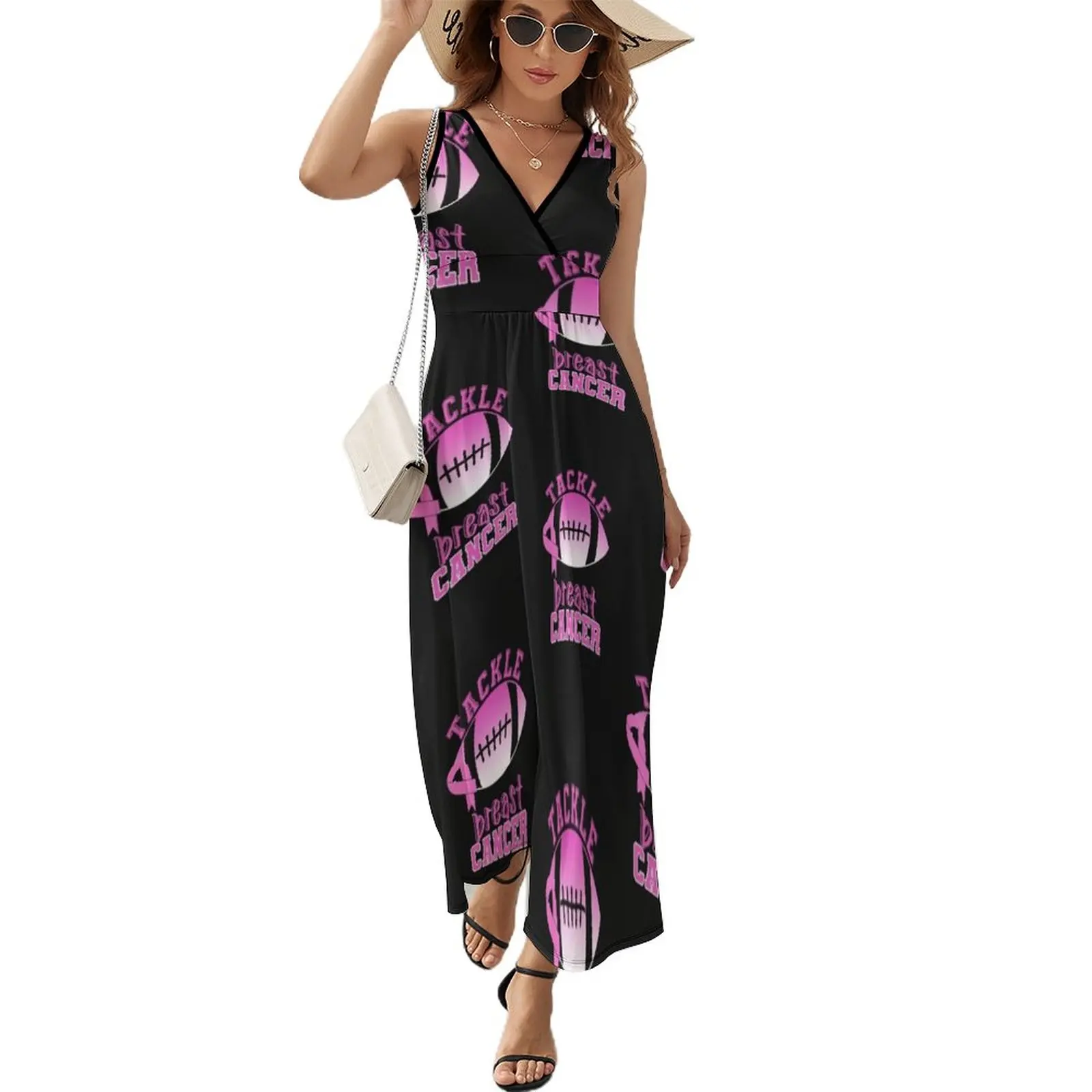 

Tackle Breast Cancer Sleeveless Dress summer dress women's summer dresses 2024