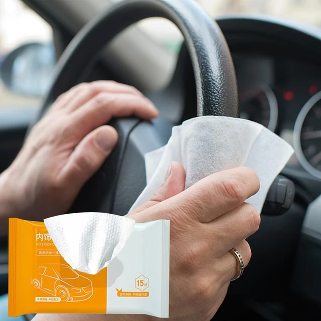 Lingettes de nettoyage d'intérieur de voiture, lingettes humides, lavage de  voiture, multi-usages, chaussures de siège en cuir, lingettes de roues -  AliExpress