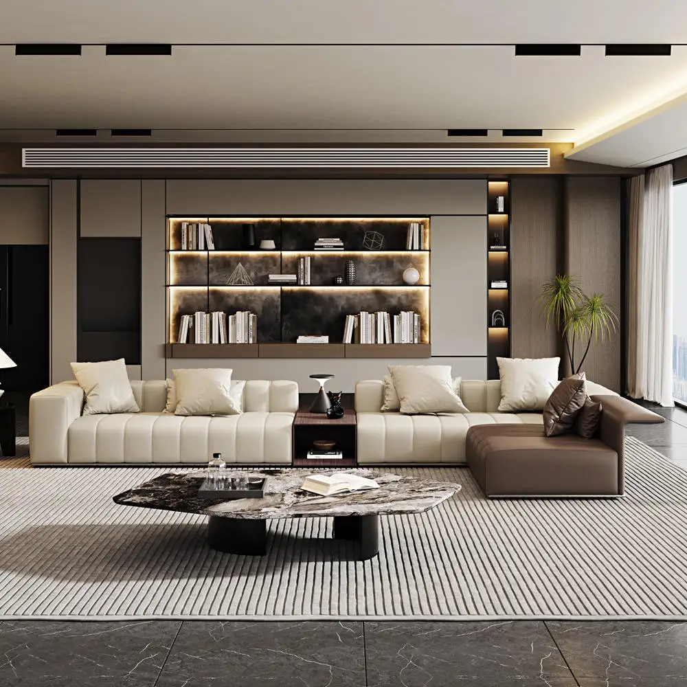 ステンレス鋼フレームのソファ,モダンなヨーロッパスタイル,リビング