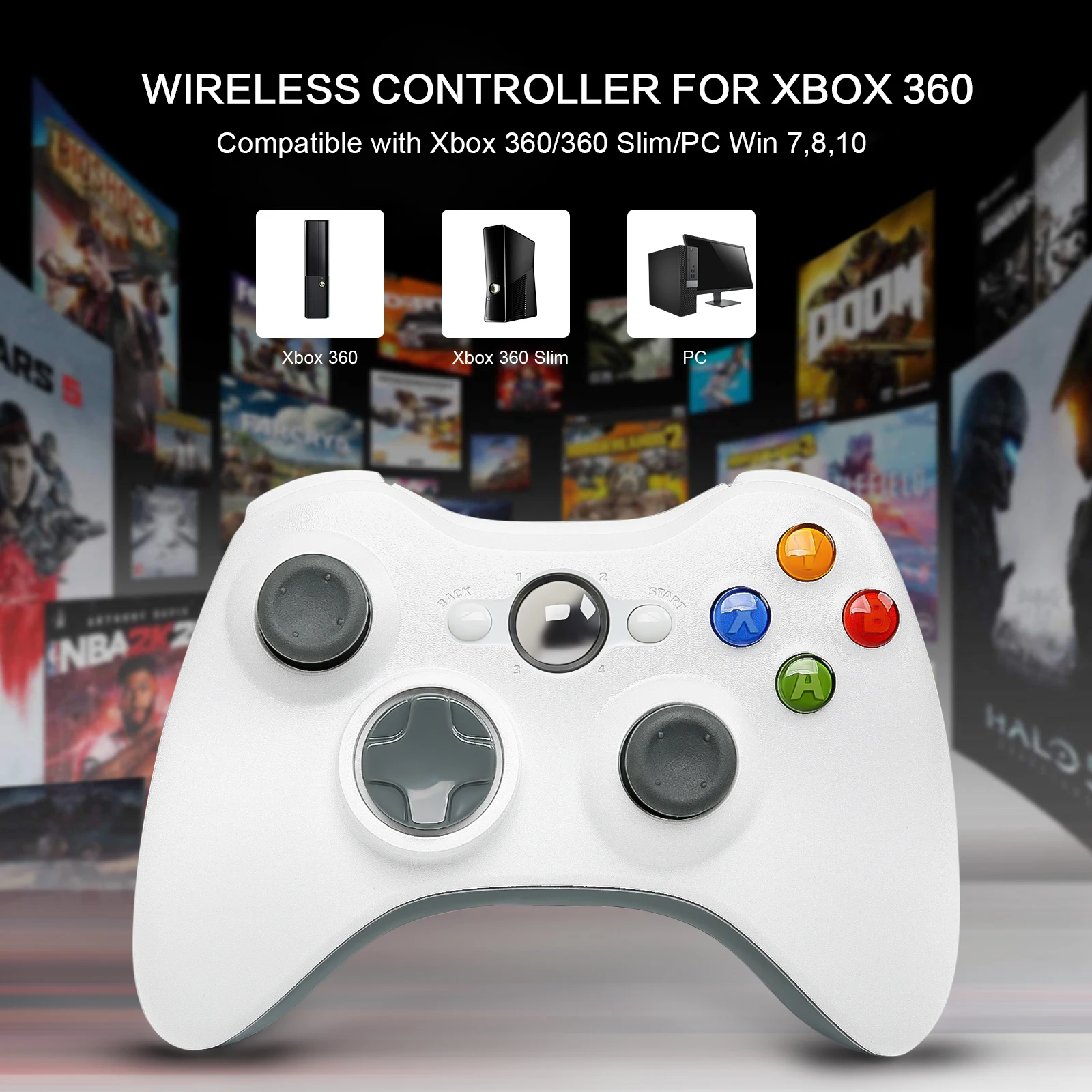 Mando inalámbrico para Xbox 360/PC, 2,4G, Joystick remoto para juegos,  piezas de herramientas