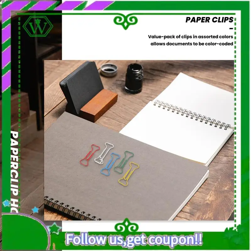 신뢰할 수 있는 100개 뼈 모양 여러 가지 빛깔의 금속 종이 클립