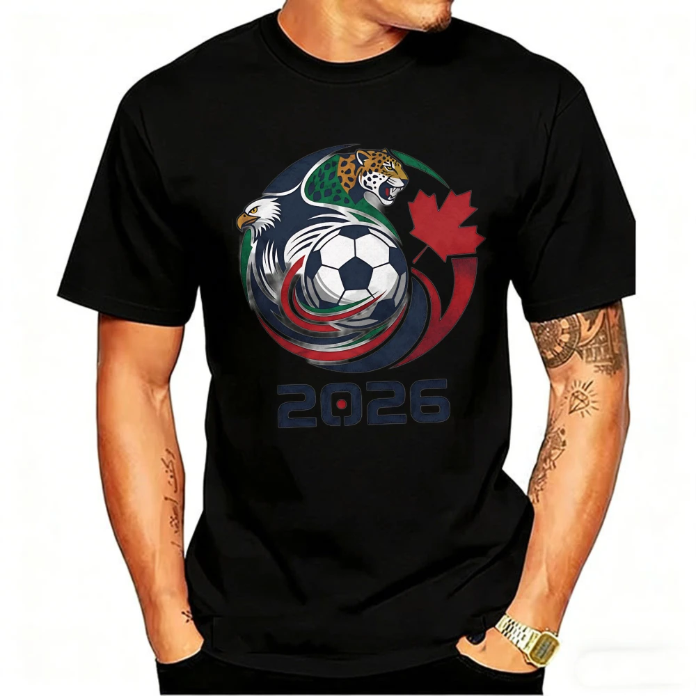 Men's Sports T-shirt 2026 USA Canada Mexico Soccer T-Shirts Eagle Jaguar Graphic Tee Football Fans Best Gift Summer Short Sleeve - Image 3