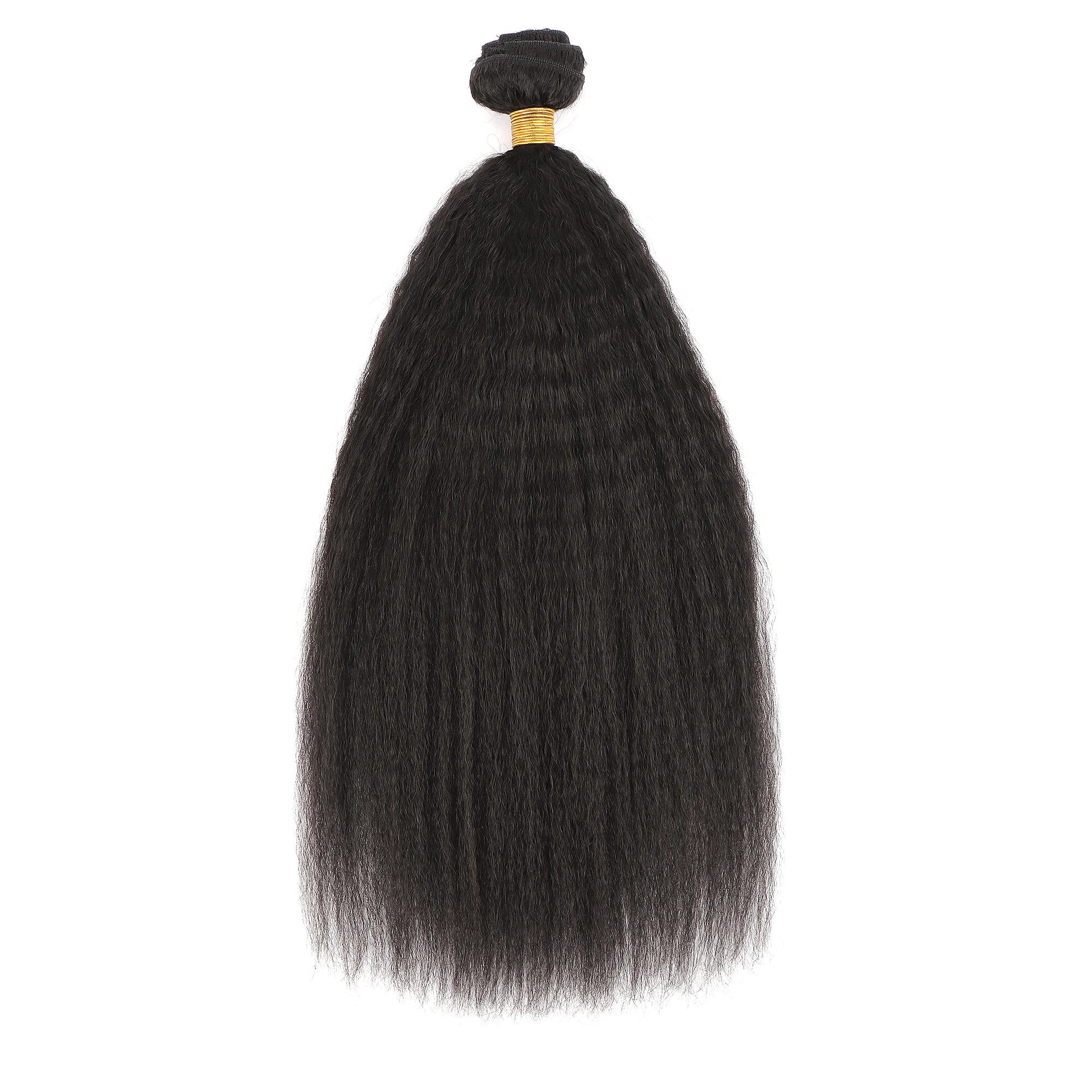 AHVAST kinky straight100g clip in weft hair extension natural color human hair virgin weft extensions