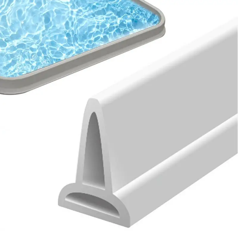 

Shower Splash Guard Silicone Retaining Strip Water Shower Dam Flood Barrier Collapsible Bathroom Water Stopper Shower Threshold