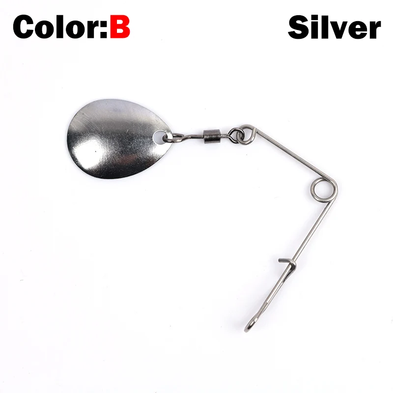 OUTKIT 10 Stück 1,2 g Spinner Angelköder Köder Löffel Swisher Buzzbait Bass Draht Köder Popper Vib Spinnerbait Köder Tackle Barb Pesca – Detail 12