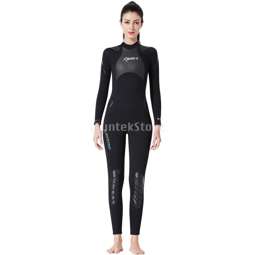 3mm Neoprene Wetsuit, Women Full Suit Scuba Diving Surfing Swimming Thermal Swimsuit Rash Guard-Various Sizes