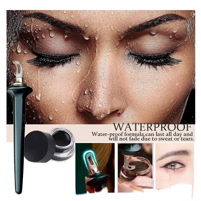 Silicone Eyeliner Guide Tool Hyper Easy No Skip Eye Makeup Styling Drawing Guide Gel Reusable Eyebrow Eyeshadow Brush Tool