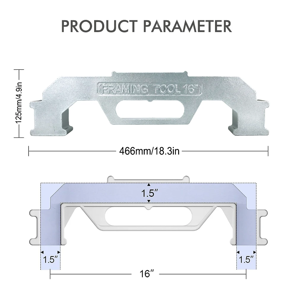 12 Inch Framing Tools - Precision 12 Inch Framing Stud Layout Tool