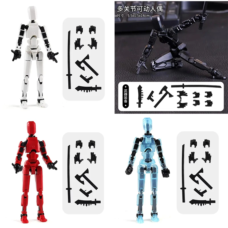 Dynamic Shapeshift Robot 3D Mannequin and Dog Figures Toy Set
