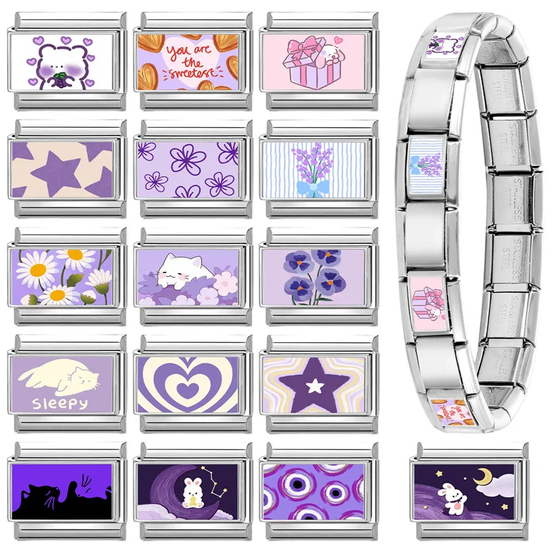 Charm Link Fashion Jewelry Stainless Steel Bracelet DIY