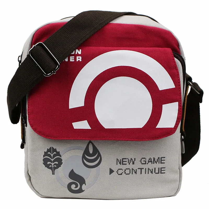 

Anime Creative Messenger Bag Male Student Canvas Tide Can Put Anime Poke Ball Shoulder Bag College Style Bag Mochila