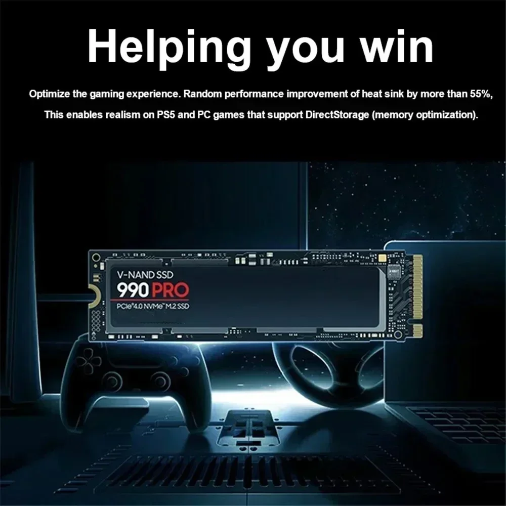 2024 신형 990PRO 8TB 4TB 2TB 1TB SSD 내장형 솔리드 스테이트 드라이브 하드 디스크 M2 2280 PCIe Gen 4.0 x 4 NVMe 데스크탑 PS5 노트북 PC용