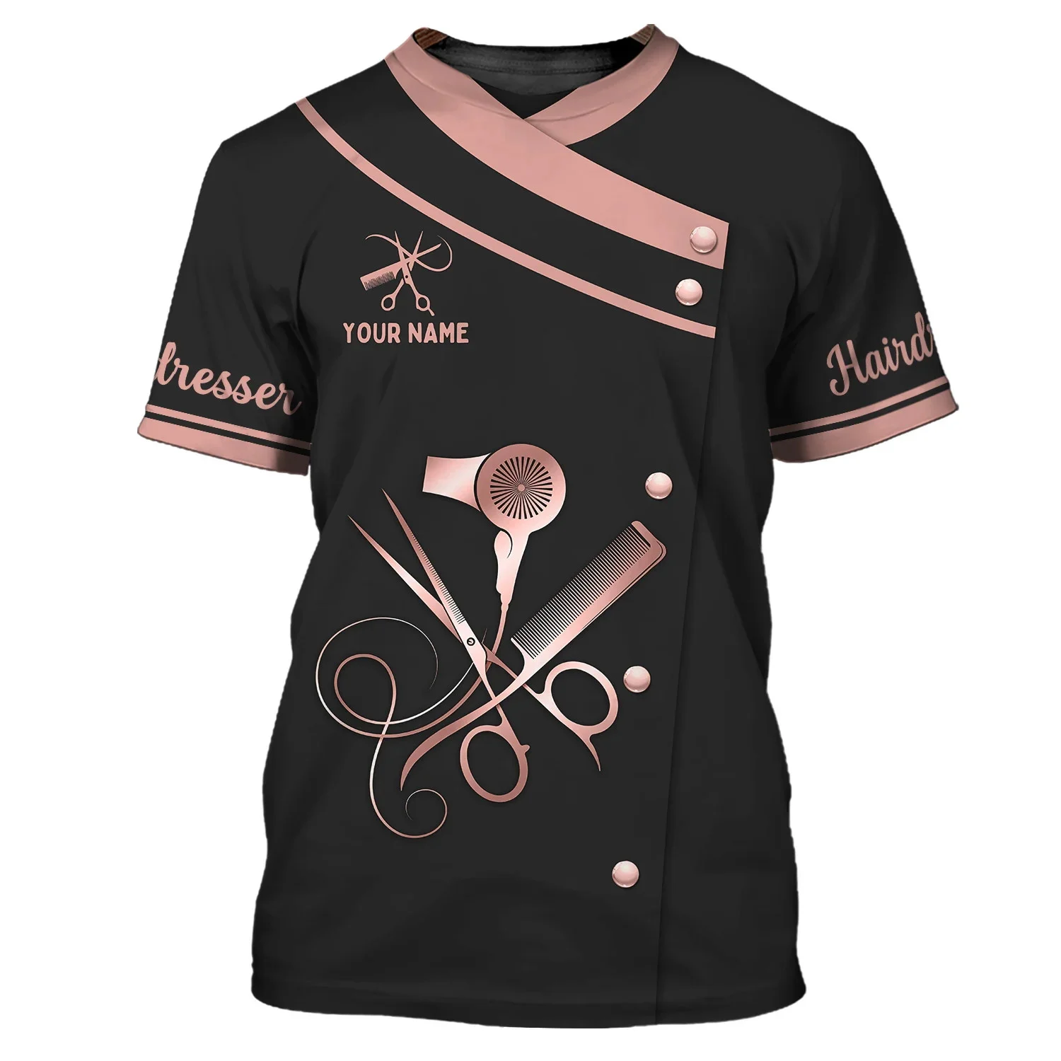 Sommer Herren T-Shirt Friseur personalisierte 3D gedruckt Unisex T-Shirt Friseur Werkzeuge individuelles T-Shirt (nicht Arbeitskleidung) DW181 – Detail 24