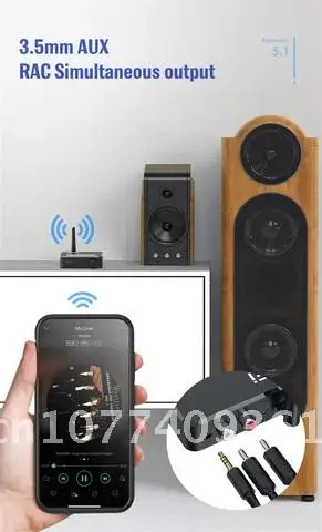 

Bluetooth DAC Receiver Digital Analog Audio Converter Optical Fiber 3.5mm AUX RCA U Disk Stereo Car Speaker TV Wireless Adapter