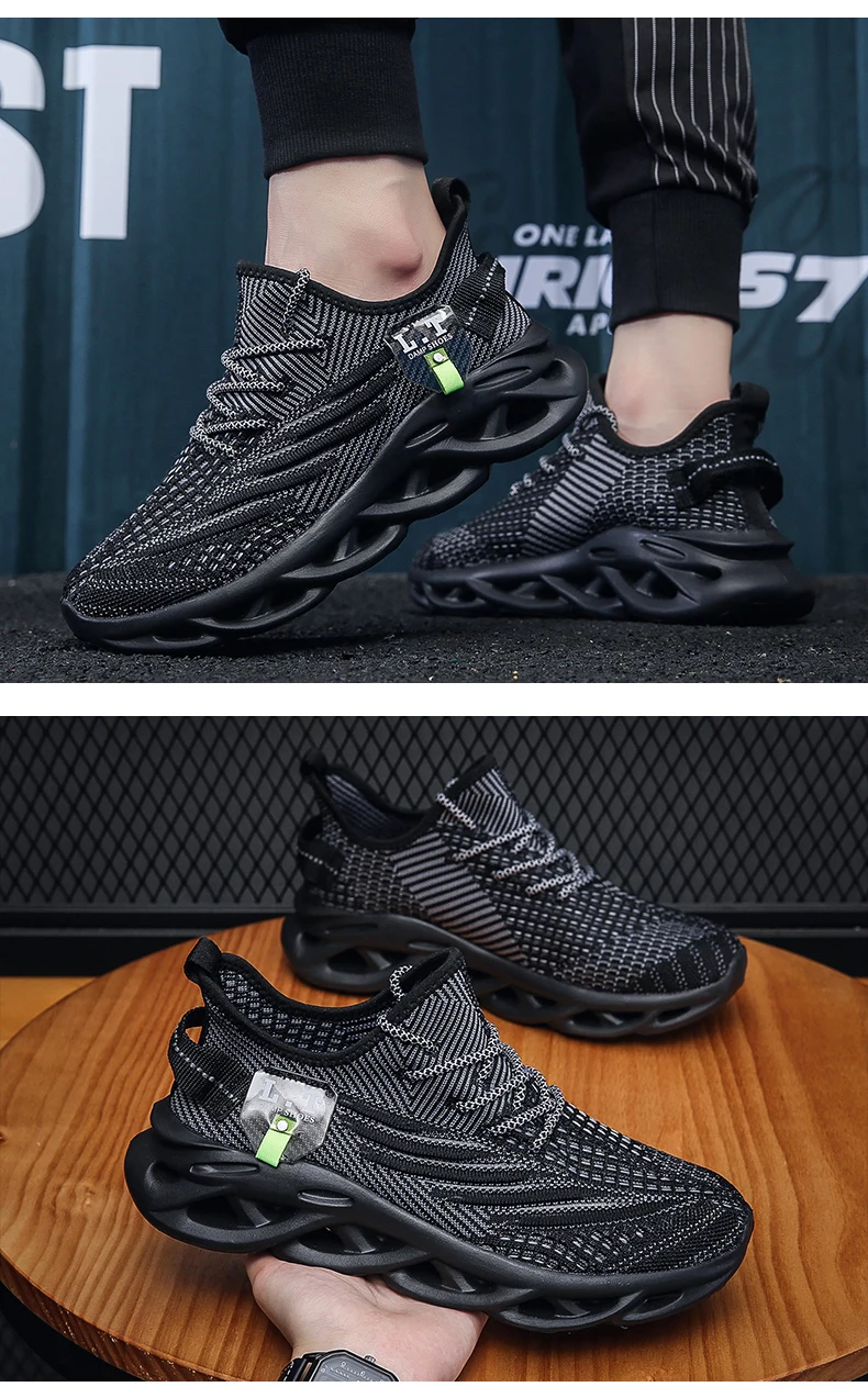 Fujeak Lightweight Breathable Running Shoes Casual Big Size Sneakers Comfortable Outdoor Tide Shoes Non-slip Men's Socks Shoes