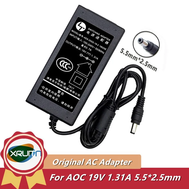 Adattatore Ca Originale Ads-25Fsg-19 19025Gpcn 19V 1.31A Adpc1925Ex Adpc1925 Stk025-19131T Caricabatterie Per Alimentatore Monitor Lcd Aoc