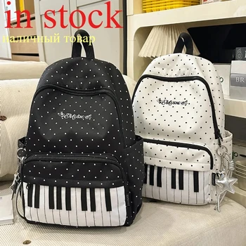 Pianoforte personalizzato Mochilas Mujer Stampa a pois Mochila Borsa grande Capaci Borse semplici alla moda per donna