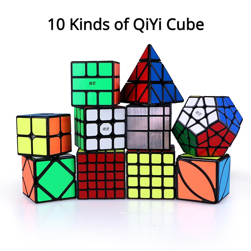 QiYi Cube Professional Sticker Magic Cube Base Getting Started 3x3x3 4x4x4 5x5x5 Megaminx Speed Twist Puzzle Cube for Children