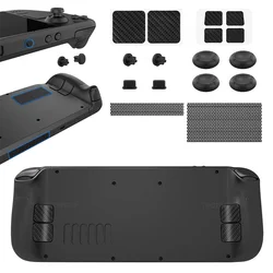 Steam Deck Protective Kit: Trackpad Stickers, Dust Plugs, and Rocker Silicone Caps (Black)