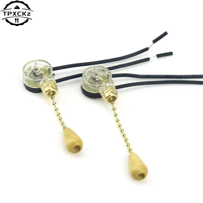Pull Cord Switch 1Set Replacement Pull Cord Chain Switch Control Pull Cord Switch Light Universal Ceiling Fan Wall Light Bedside Lamp